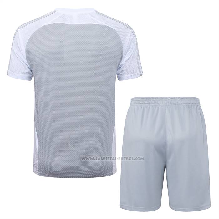 Chandal del Real Madrid Manga Corta 2025-2026 Gris - Pantalon Corto